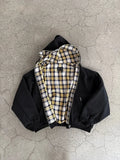 Y2K Reversible Plaid Zip-Up Hoodie