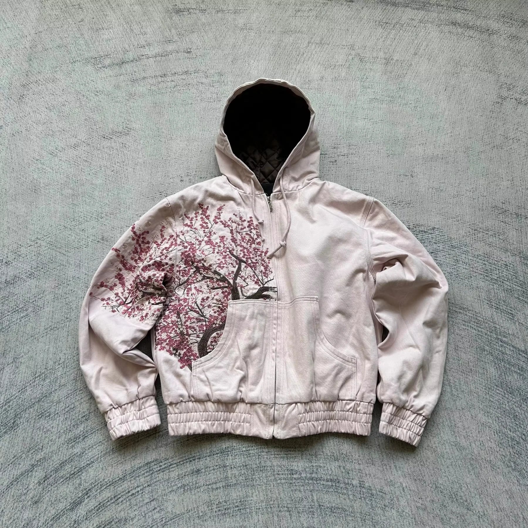 Y2K Blossom Tree Zip-Up Hoodie