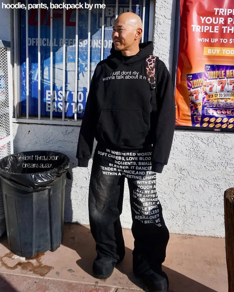 Y2K Style Letter Jeans