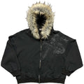Y2K Fur-Hooded Hoodie