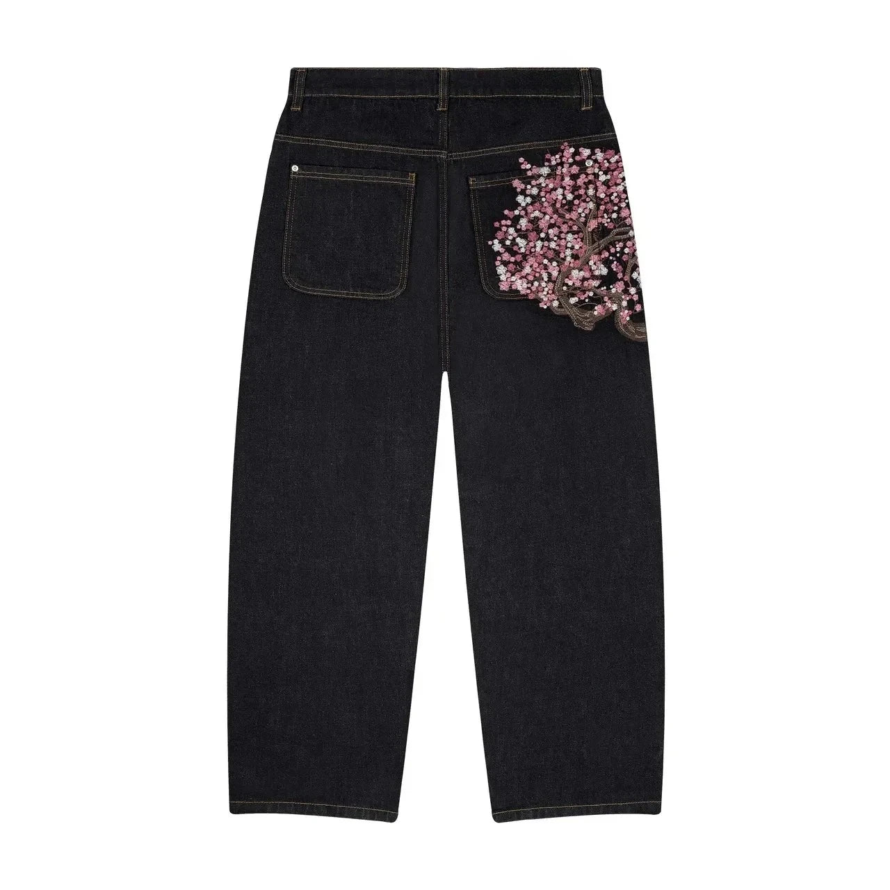 Straight Legged Cherry Blossom Jeans